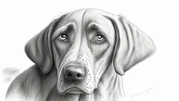 DRAWING OF A DOG WITH SAD EYES