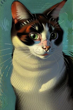 Retrato de un gato por Van Gogh