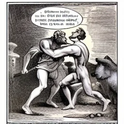 romulus en remus fighting in comic