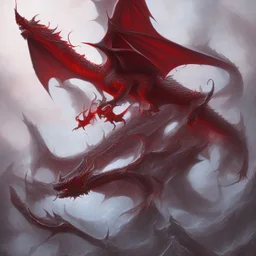 dragon rouge, ailes noires, crache du feu