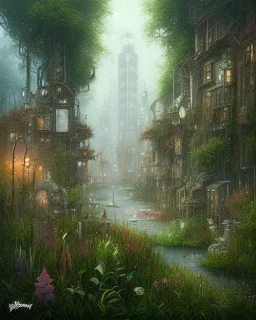 overgrown city