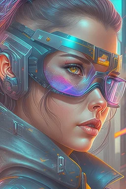 Best quality, masterpiece, ultra high definition,Futuristic, cyberpunk,Comic style
