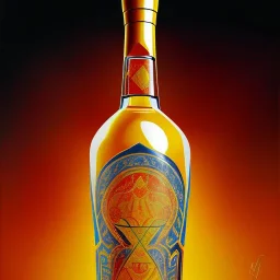 a painting of a rakija bottle