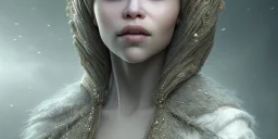  close up portrait of fog as wonderfull emilia clarke woman hijab, fine detail, highly intricate, modern surrealism painting, defined cracks and breaks, high-quality, volumetric lighting, 8k, ultrahd, George Grie, Marco Escobedo, Igor Morski,Brian Froud, Howard Lyon, Selina French,