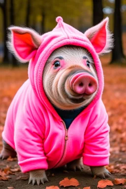 Pig in a bear costume