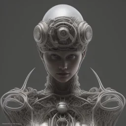 a beautiful marmor statue of a woman, steam punk, hr giger, scary, horror, realistic, made in octane, cinematic, movie, CGI, ultra-realistic, extremely detailed octane rendering, 8K, VRAY Super Real ar 2:3, dof photorealistic futuristic 50mm lens hard lighting dark gray tintype photograph, realistic lighting, sephia colors