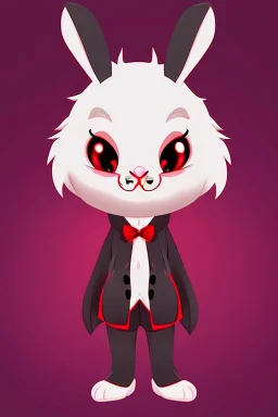 Cute animation bunny vampire