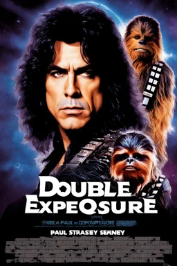 Movie poster -- text "Double Exposure" starring Paul Stanley and Chewbacca