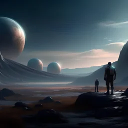 People living in a new planet, cinematic hyper realistic photo