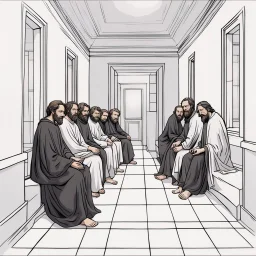 wc ülnek, az apostolok a biliben
