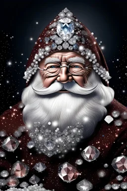 santa with many diamonds