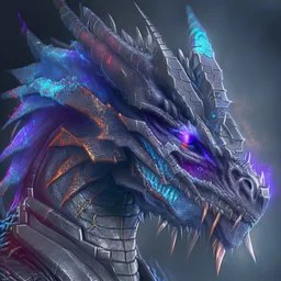 profile picture of a cyber-dragon