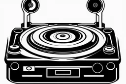 technics.1210,turntable clipart style simple stencil