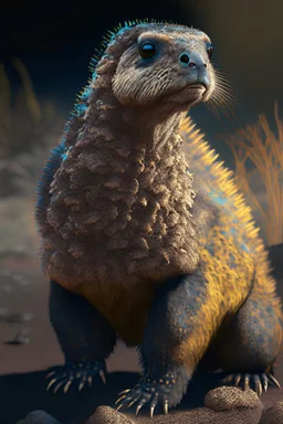 llama bull ground hog gila monster marmoset chicken,8k resolution, high-quality, fine-detail, muted colors,intricate, digital art, detailed matte, volumetric lighting, illustration, octane render