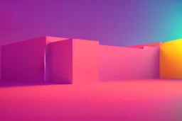 background simple colorful 3d geometric installation