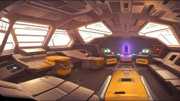 interior of space ship freighter