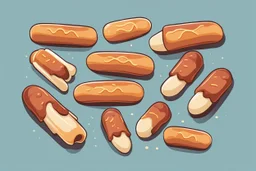 corndogs in a clean vector style