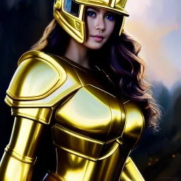 ultra detailed fullbody Portrait in oil on canvas of a beautiful busty woman with Saint Seya Gold gemini armor with helmet,extremely detailed digital painting, extremely detailed face,crystal clear Big eyes, mystical colors ,perfectly centered image, perfect composition,rim light, beautiful lighting,8k, stunning scene,extremely sharp detail,finely tuned detail, ultra high definition raytracing, in the style of robert e howard and pablo oliveira and Ken Kelley and Ohrai Noriyoshi and Simon Bisle