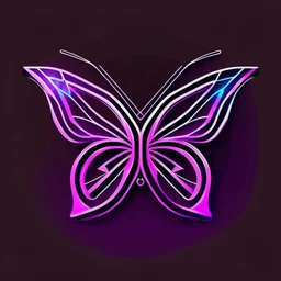 symetry!!, butterfly!!, logo, NFT, colorful, cyberpunk, neon punk, curves, lines, simple, gradient, creative, holographic