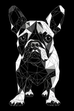 French bulldog geometric minimalistic