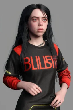 Billie Eilish, black dress, high detail
