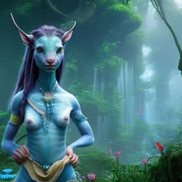 "makeup-wearing baby" in the context of the film Avatar. horse creative