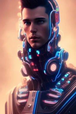 cyberpunk, head, men, portrai, tron