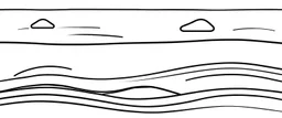 a series spaced curved and looping horizontal lines with paths inspired by clouds, cloud topography, whimsical cute, kawaii, black lines on white, vector lines