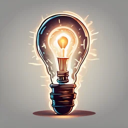 lightbulb game stylized, no background