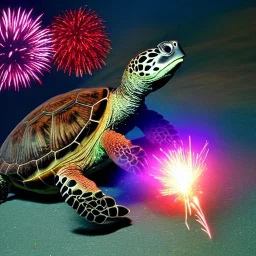 Turtle and Fireworks