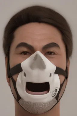 A mask of a laughing face
