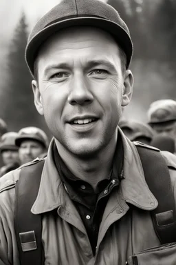 Band of Brothers, 29-year-old Donnie Wahlberg, Professional quality photography by Ansel Adams - 4k UHD, Ultra-realistic, Hyper realistic, Photorealistic, Realistic, absolute Reality