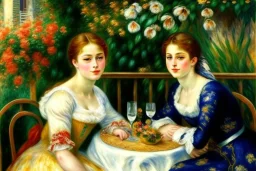 Two cats on a terrace. Auguste Renoir. Perfekt brown eyes with perfect iris.