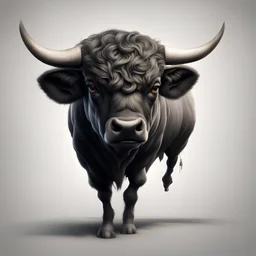 (2.5D:1.3), poster, intricate details, cartoon\(cartoon\), ((masterpiece, best quality)), ((cinematic light)), buffalo-bull, hybrid, hyper-realistic, fun, \(style\), Dressed in white shirt and black tie,