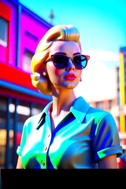 supper star, detailed face. Beautiful woman. big retro sunglasses, Full body ,standing pose,highly detailed, hyperdetailed standing on street, complex, 8K, HD