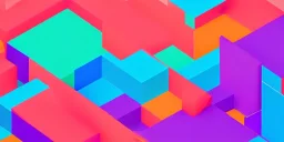 3D colorful geometric installation, simplistic, studio lighting, C4D, 16k, Behance, Artstation, centered, top down camera, vibrant