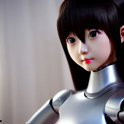 beautiful smooth realistic Japanese robogirl robot body, run, cat aye, extremely sharp detail, finely tuned detail, ultra high definition, 8 k, unreal engine 5, ultra sharp focus, accurate sword wings