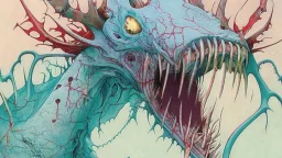 Release the Inner Dragon; Alex Pardee,surrealism, meticulous, mysterious, ominous