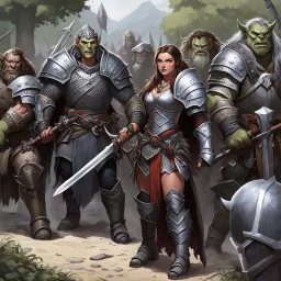 during a looting: The maiden in chainmail and the orcs: One size fits most