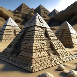 Photorealistic, Pyramids, AI, 3D printed clothes , innovation, photorealistic