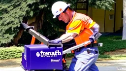 fedex driver with chainsaw