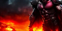 apocalypse, chaotic, magnificent, realistic, colorful, massive, epic, cinematic, 8k, HD, Ultra High Definition, photo film, film grain, hyper-detailed, Hell, Detailed human Anthropomorphic Demon