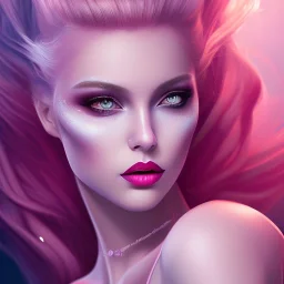 a princess wearing a lot of makeup and painted nails, with pink lipstick,with a nice hairstyle dramatic, dramatic lighting, volumetric lighting, hyperrealism, 8k, high quality, photorealistic, lot of details