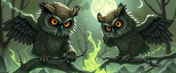 bad ass drug junkie Owlbears, Mephits