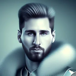 Portrait of king messi, highly detailed, color patterns on wings, soft studio lighting, background 64k