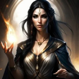 a powerful sorcerer, elder scrolls, female, pretty, attractive, hermaeus mora, black hair