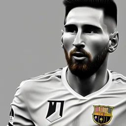 whitemarble Lionel Messi, beautiful, eyes, full of details, hight definition, black background, full frame