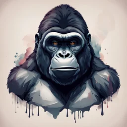 Art illustration gorilla
