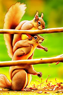 The most spectacular squirrel fight in the world.