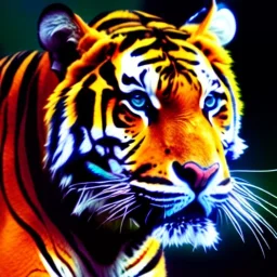 Ultra detailed fullbody Portrait in oil on canvas of a Tiger Transformer ,extremely detailed digital painting,extremely detailed face,crystal clear Big eyes, mystical colors ,perfectly centered image, perfect composition, rim light, beautiful lighting,masterpiece,8k, stunning scene, raytracing, anatomically correct, in the style of Wizyakuza and robert e howard and InHyuk Lee and Ohrai Noriyoshi and Simon Bisley.